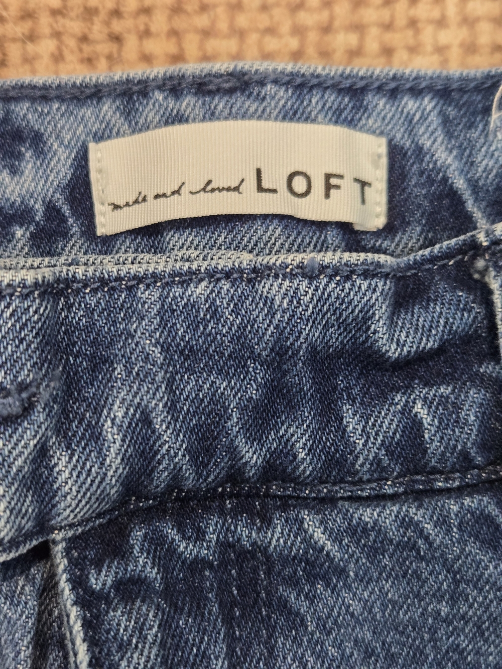 LOFT Cropped Wide-Leg Jeans in Mid Blue - Picture 6 of 9